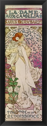 Framed La Dame aux Camelias, Sarah Bernhardt, Paris 1894 Print