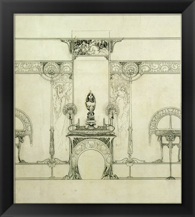 Framed Design for the Boutique of Jeweller Fouquet, 6, Rue Royale Print