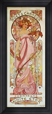 Framed White Star Champagne, Moet et Chandon, 1889 Print