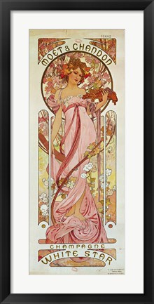 Framed White Star Champagne, Moet et Chandon, 1889 Print