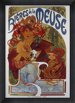 Framed Beers from the Meuse Print