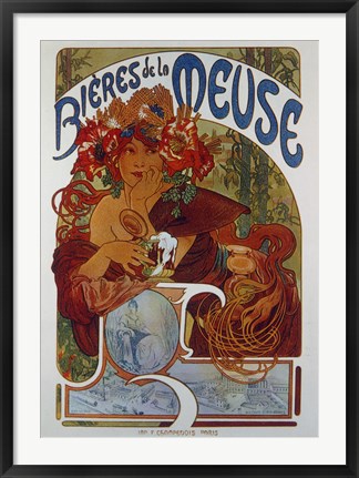 Framed Beers from the Meuse Print
