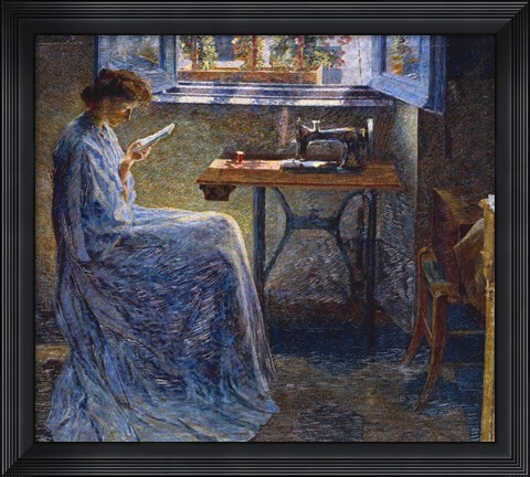 Framed Seamstress&#39;s Novel Print