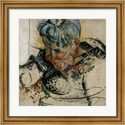 Framed Study of the Head, Portrait of the Artist&#39;s Mother 1912 Print