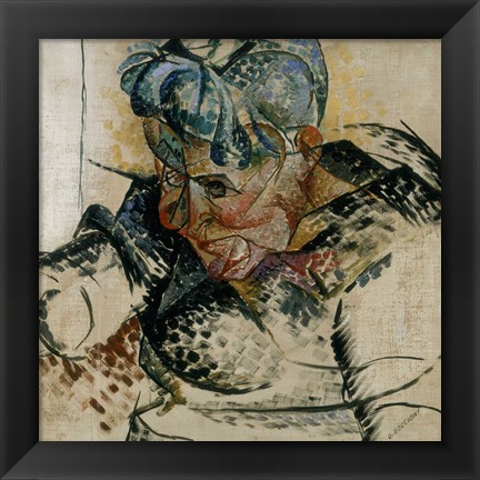 Framed Study of the Head, Portrait of the Artist&#39;s Mother 1912 Print