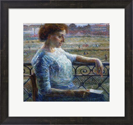 Framed Sister on the Balcony 1909 Print