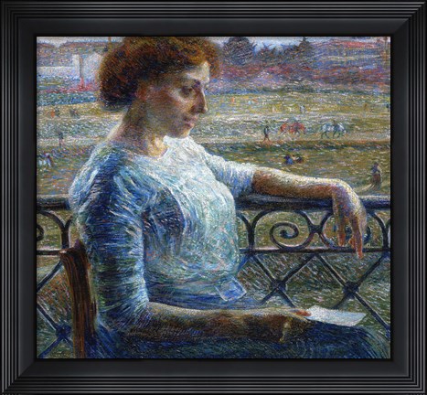 Framed Sister on the Balcony 1909 Print