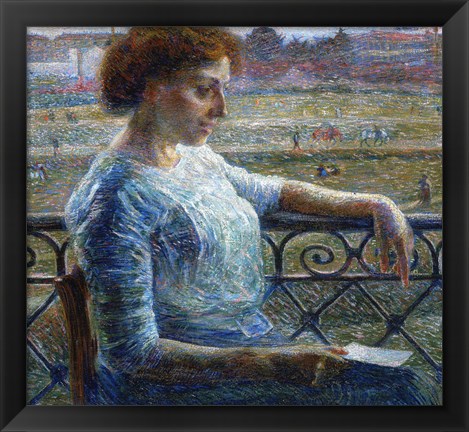 Framed Sister on the Balcony 1909 Print