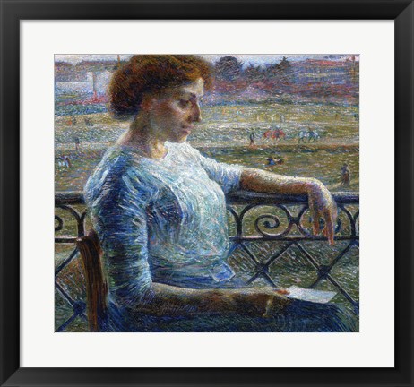 Framed Sister on the Balcony 1909 Print