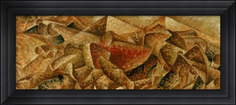 Framed Plastic Dynamism: Horse &amp; Tenement Print
