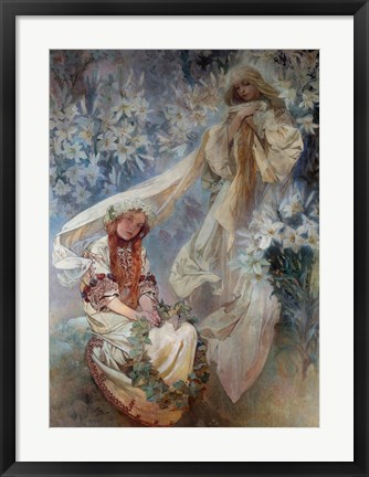 Framed Madonna of the Lilies, 1905 Print