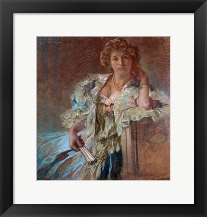 Framed Portrait of Berthe Lalande, 1904 Print