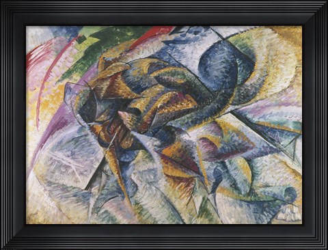 Framed Dynamism of a Cyclist Print