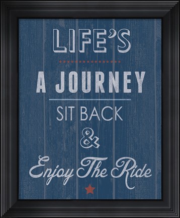 Framed Enjoy The Ride Print