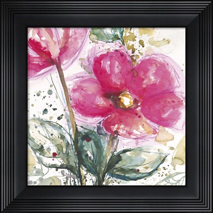 Framed Pink Flower I Print