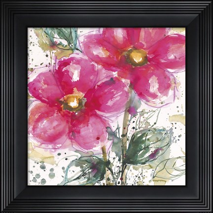 Framed Pink Flower II Print