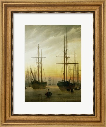 Framed Ships in the Harbour, 1774-1840 Print