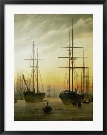 Framed Ships in the Harbour, 1774-1840 Print