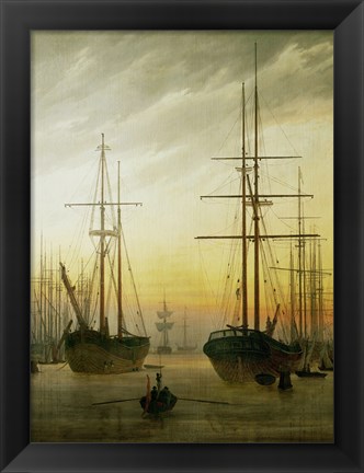 Framed Ships in the Harbour, 1774-1840 Print