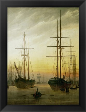 Framed Ships in the Harbour, 1774-1840 Print