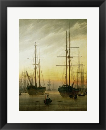 Framed Ships in the Harbour, 1774-1840 Print