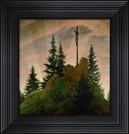 Framed Cross in the Mountains  1807-1808 Print