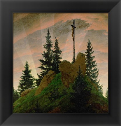 Framed Cross in the Mountains  1807-1808 Print