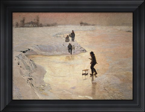 Framed Skaters, 1891 Print