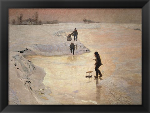 Framed Skaters, 1891 Print