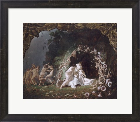 Framed Titania Sleeping, 1841 Print