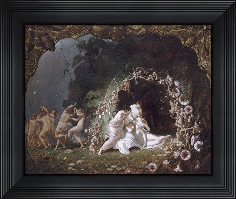 Framed Titania Sleeping, 1841 Print