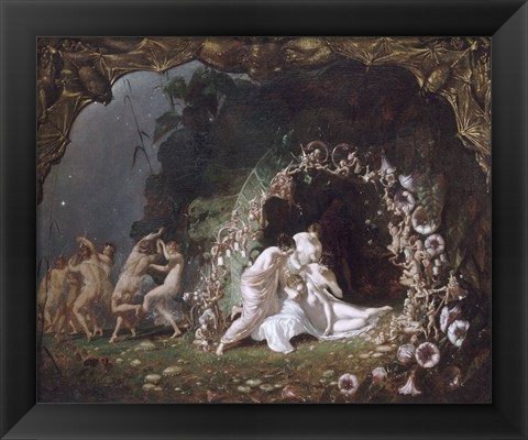 Framed Titania Sleeping, 1841 Print