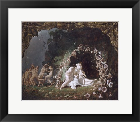 Framed Titania Sleeping, 1841 Print