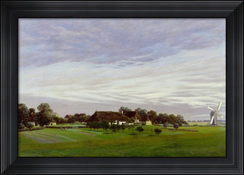 Framed Flat Countryside (Isle of Ruegen or near Greifswald), 1822-1823 Print