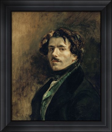 Framed Delacroix, Self-Portrait Print