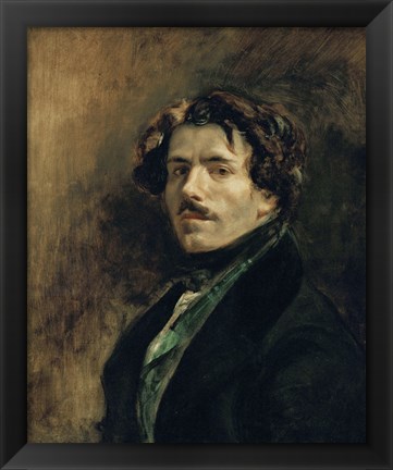 Framed Delacroix, Self-Portrait Print