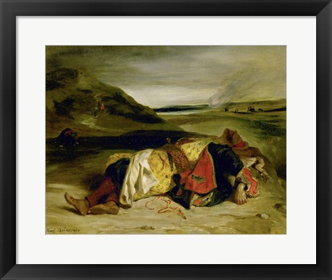 Framed Death of Hassan, 1825 Print