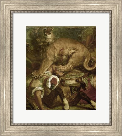 Framed Lion Hunt Print