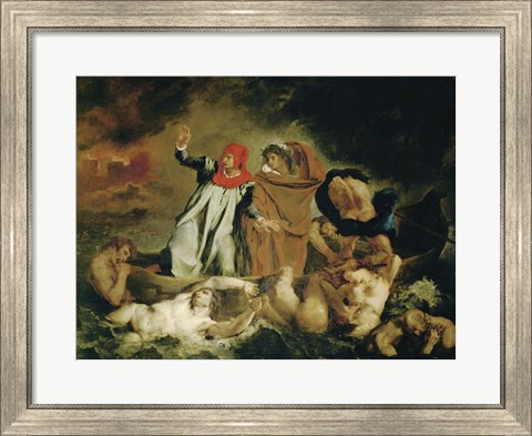 Framed Dante and Virgil, 1822 Print