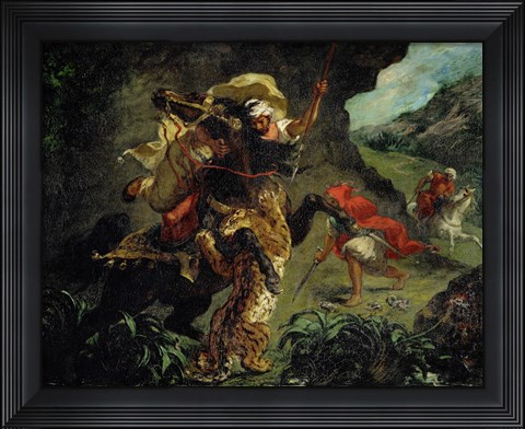 Framed Tiger Hunt Print