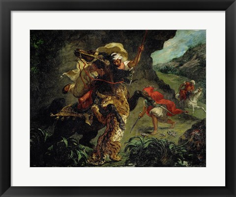 Framed Tiger Hunt Print