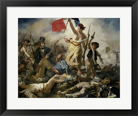 Framed Liberty Leading the People, 1830 Print