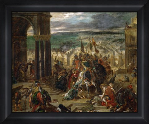 Framed Constantinople Taken by the Crusaders, 1204 Print