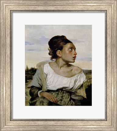 Framed Young Orphan in the Cemetery, c. 1824 Print