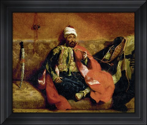 Framed Turk, Smoking on a Divan Print