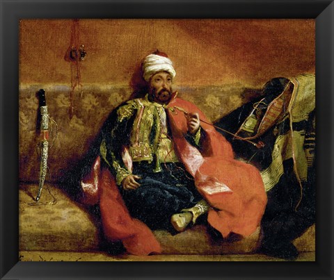 Framed Turk, Smoking on a Divan Print