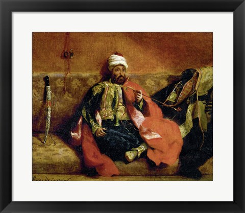 Framed Turk, Smoking on a Divan Print