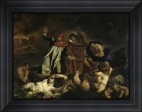 Framed Dante and Virgil in Hell (Dante&#39;s Boat) 1822 Print
