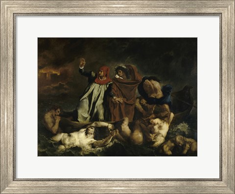 Framed Dante and Virgil in Hell (Dante&#39;s Boat) 1822 Print