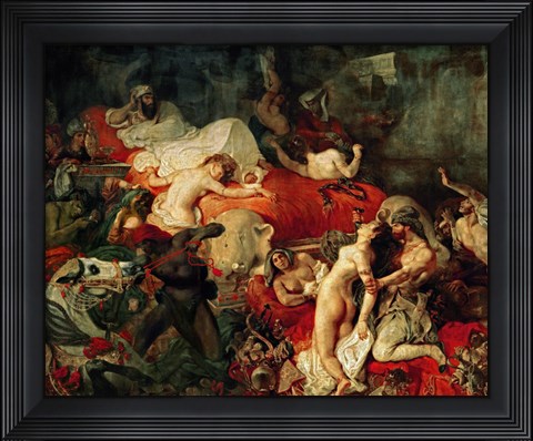Framed Death of Sardanapalus, 1827 Print
